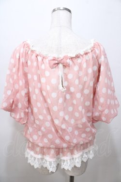 画像2: LIZ LISA / ドット柄オフショルトップス 0 ピンク Y-25-08-13-020-LO-TO-SZ-ZY
