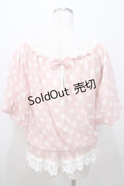 画像2: LIZ LISA / ドット柄オフショルトップス 0 ピンク Y-25-08-13-020-LO-TO-SZ-ZY