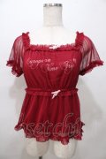 LIZ LISA / ドットチュール重ねトップス 0 アカ Y-25-08-13-021-LO-TO-SZ-ZY