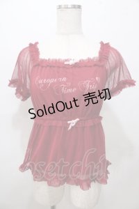 LIZ LISA / ドットチュール重ねトップス 0 アカ Y-25-08-13-021-LO-TO-SZ-ZI