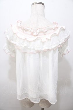 画像2: LIZ LISA / スモッキング刺繍オフショルトップス 0 白×ピンク Y-25-08-13-024-LO-TO-SZ-ZY