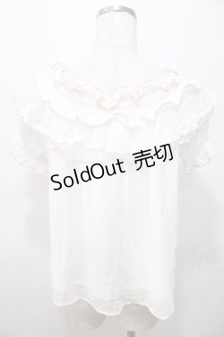 画像2: LIZ LISA / スモッキング刺繍オフショルトップス 0 白×ピンク Y-25-08-13-024-LO-TO-SZ-ZH