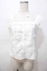 LIZ LISA / シアーギンガムハートトップス 0 白 Y-25-08-13-026-LO-TO-SZ-ZY