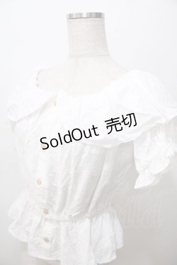 画像3: LIZ LISA / 花刺繍オフショルブラウス 0 白 Y-25-08-13-027-LO-BL-SZ-ZI