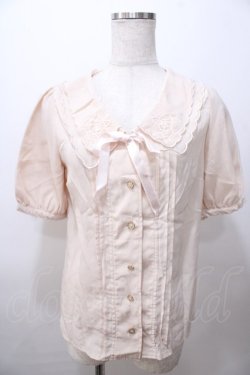 画像1: LIZ LISA / バラ刺繍スカラップブラウス 0 ベージュ Y-25-08-13-030-LO-BL-SZ-ZY