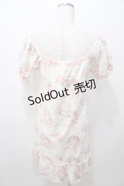 画像2: LIZ LISA / バラ起毛オフショルミニワンピ 0 オフ白 Y-25-08-13-032-LO-OP-SZ-ZI