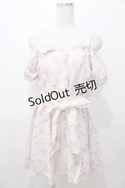 画像1: LIZ LISA / 水彩花柄ワンピース 0 ピンク Y-25-08-13-034-LO-OP-SZ-ZT155