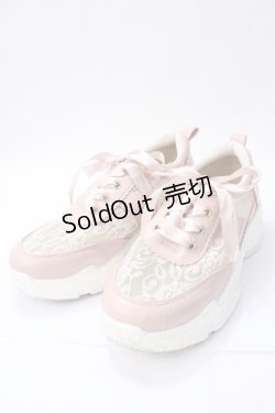 画像1: axes femme / レースハイテクスニーカー M ピンク Y-25-08-15-040-AX-SH-SZ-ZT501