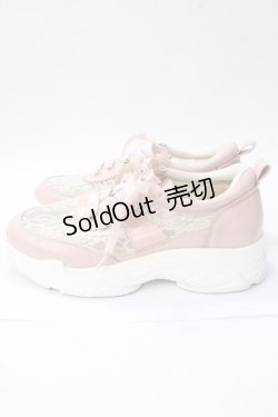 画像2: axes femme / レースハイテクスニーカー M ピンク Y-25-08-15-040-AX-SH-SZ-ZT501
