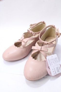 画像1: m petit by misako / AMリボンストラップパンプス LL 中桃 Y-25-08-15-041-LO-SH-SZ-ZY