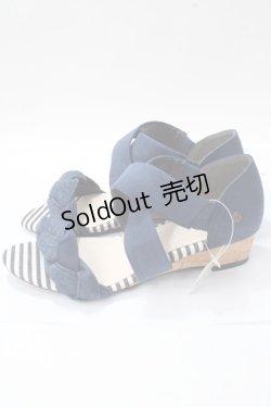 画像2: axes femme / 編み込みクロスベルトサンダル M 紺 Y-25-08-15-043-AX-SH-SZ-ZT501