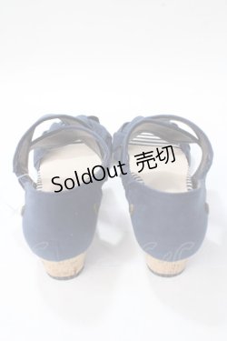 画像3: axes femme / 編み込みクロスベルトサンダル M 紺 Y-25-08-15-043-AX-SH-SZ-ZT501