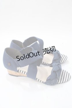 画像4: axes femme / 編み込みクロスベルトサンダル M 紺 Y-25-08-15-043-AX-SH-SZ-ZT501