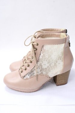 画像2: axes femme / チュールレースアップブーツ M ベージュ Y-25-08-15-044-AX-SH-SZ-ZY