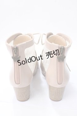 画像3: axes femme / チュールレースアップブーツ M ベージュ Y-25-08-15-044-AX-SH-SZ-ZY