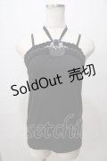 axes femme / ホルター付きキャミソール M 黒 Y-25-08-15-047-AX-TO-SZ-ZY