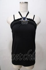 axes femme / ホルター付きキャミソール M 黒 Y-25-08-15-047-AX-TO-SZ-ZY