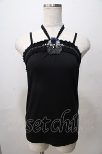 axes femme / ホルター付きキャミソール M 黒 Y-25-08-15-047-AX-TO-SZ-ZY
