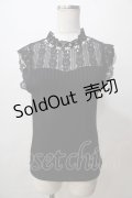axes femme / パールデザインビスチェプルオーバー M 黒 Y-25-08-15-049-AX-TO-SZ-ZY