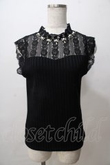 axes femme / パールデザインビスチェプルオーバー M 黒 Y-25-08-15-049-AX-TO-SZ-ZY