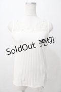 axes femme / 繊細レースタンク M 生成り Y-25-08-15-050-AX-TO-SZ-ZI