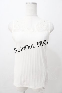 画像1: axes femme / 繊細レースタンク M 生成り Y-25-08-15-050-AX-TO-SZ-ZI