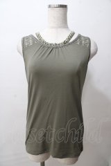 axes femme / ビジューストラップ付きタンク M カーキ Y-25-08-15-052-AX-TO-SZ-ZY