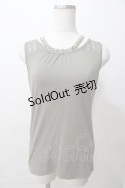 画像1: axes femme / ビジューストラップ付きタンク M カーキ Y-25-08-15-052-AX-TO-SZ-ZT190