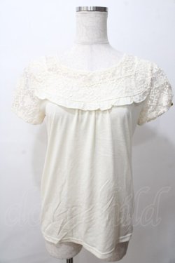 画像1: axes femme / 花刺繍チュール切替プルオーバー M 生成り Y-25-08-15-055-AX-TO-SZ-ZY