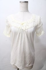 axes femme / レース使い半袖インナープルオーバー M 生成り Y-25-08-15-056-AX-TO-SZ-ZY
