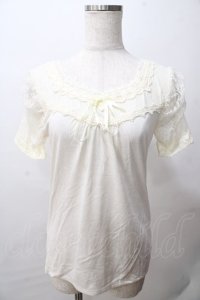 axes femme / レース使い半袖インナープルオーバー M 生成り Y-25-08-15-056-AX-TO-SZ-ZY
