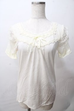 画像1: axes femme / レース使い半袖インナープルオーバー M 生成り Y-25-08-15-056-AX-TO-SZ-ZY