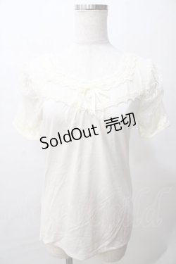 画像1: axes femme / レース使い半袖インナープルオーバー M 生成り Y-25-08-15-056-AX-TO-SZ-ZT0926A