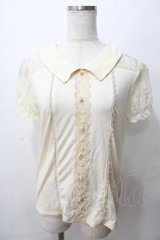 axes femme / レース使いブラウス風プルオーバー M 生成り Y-25-08-15-057-AX-TO-SZ-ZY