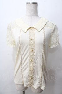 axes femme / レース使いブラウス風プルオーバー M 生成り Y-25-08-15-057-AX-TO-SZ-ZY