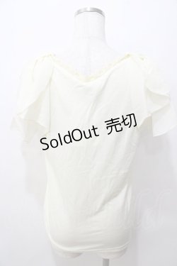 画像2: axes femme / 袖リボン蝶レース付プルオーバー M イエロー Y-25-08-15-058-AX-TO-SZ-ZY