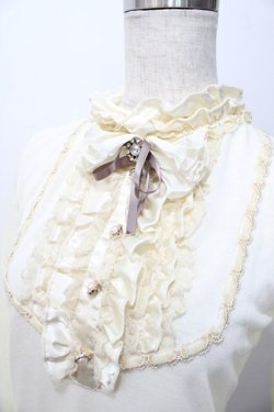 画像3: axes femme / サテンフリルトップス M 生成り Y-25-08-15-059-AX-TO-SZ-ZY