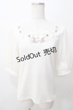 画像1: axes femme / ローズガーデンプルオーバー M 生成り Y-25-08-15-060-AX-TO-SZ-ZY