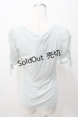 画像2: axes femme / レース袖プルオーバー M サックス Y-25-08-15-062-AX-TO-SZ-ZY