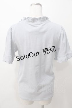 画像2: axes femme / 吸水速乾フリルビジュープルオーバー F グレー Y-25-08-15-063-AX-TO-SZ-ZI