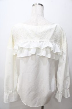 画像2: axes femme POETIQUE / フリルデザインシャツ M 白 Y-25-08-15-066-AX-BL-SZ-ZY