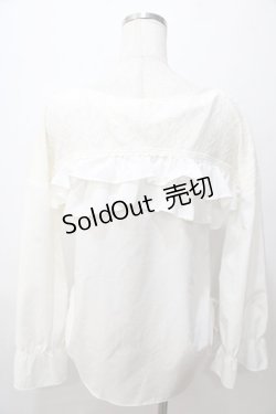 画像2: axes femme POETIQUE / フリルデザインシャツ M 白 Y-25-08-15-066-AX-BL-SZ-ZH