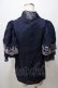 画像2: axes femme / レース風刺繍入フリルブラウス F 紺 Y-25-08-15-067-AX-BL-SZ-ZY (2)