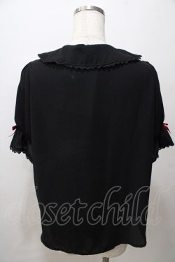 画像2: axes femme kawaii / ベリーズピクニック 半袖ブラウス M 黒 Y-25-08-15-069-AX-BL-SZ-ZY