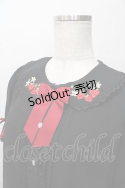 画像3: axes femme kawaii / ベリーズピクニック 半袖ブラウス M 黒 Y-25-08-15-069-AX-BL-SZ-ZY