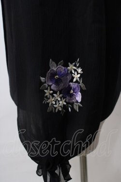 画像3: axes femme POETIQUE / パンジー刺繍カットPO M 黒 Y-25-08-15-070-AX-TO-SZ-ZY