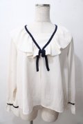Fi.n.t / パイピングリボンラッフルカラーブラウス  アイボリー Y-25-08-15-074-CA-BL-SZ-ZY