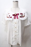 Amavel / Fruits Berry Jam半袖ブラウス F ボルドー Y-25-08-15-077-CA-BL-SZ-ZY