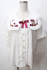 Amavel / Fruits Berry Jam半袖ブラウス F ボルドー Y-25-08-15-077-CA-BL-SZ-ZY