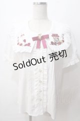 Amavel / Fruits Berry Jam半袖ブラウス F ボルドー Y-25-08-15-077-CA-BL-SZ-ZY